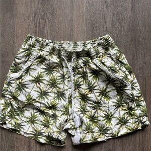 Briggs New York Green Palm Print Women's Cargo Shorts